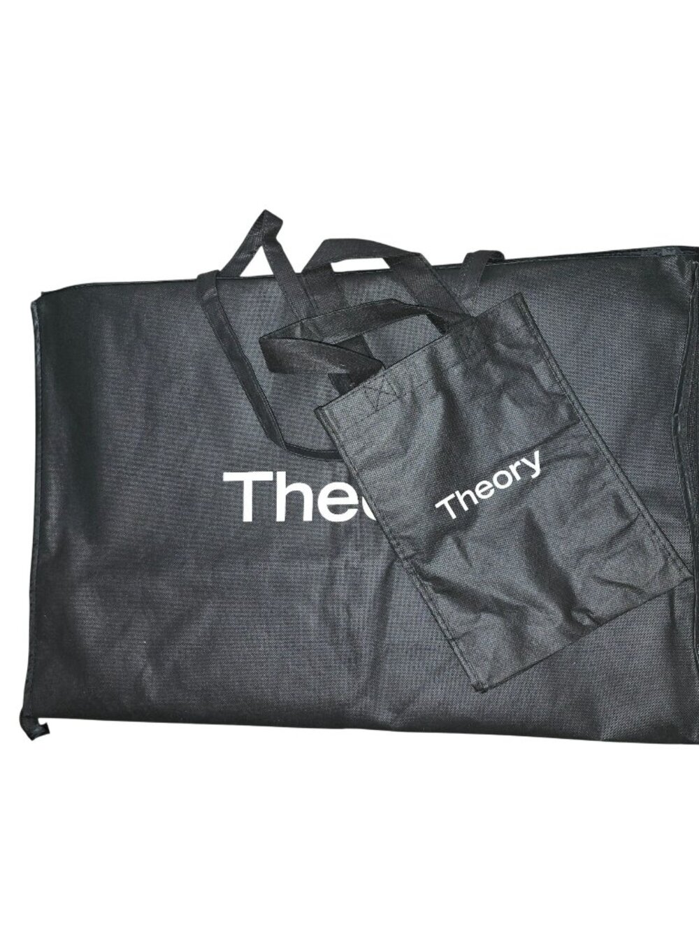 Theory Black Garment Bag Tote With Zipper & Handles + Bag Travel Storage VR9015